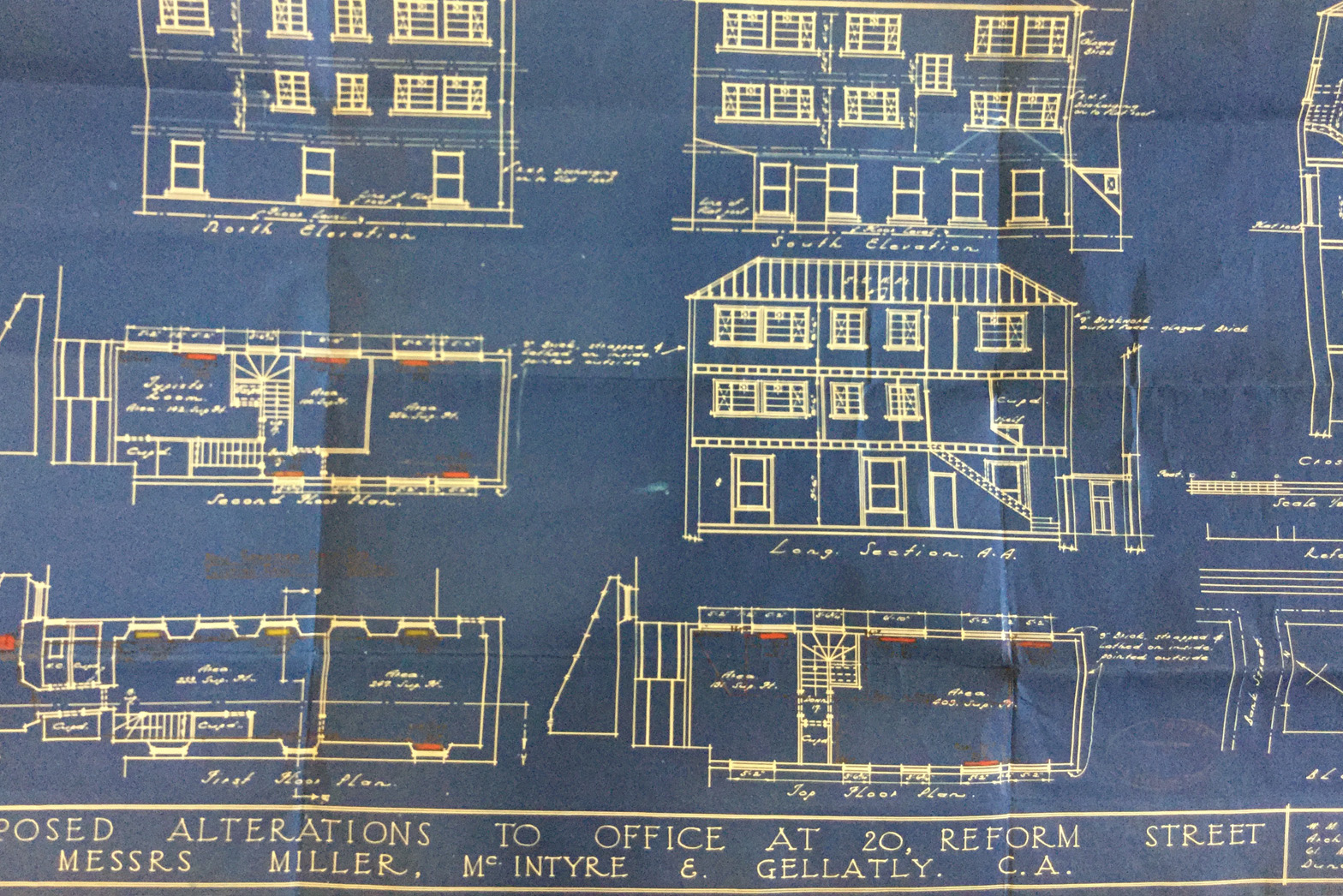 blueprint showing the refurb of the Reform Street branch